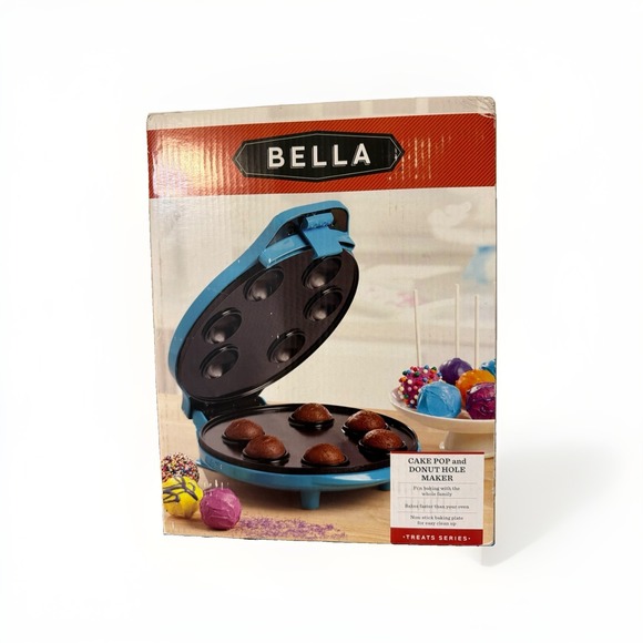 Bella & Nash Boutique Other - Bella Cake Pop & Donut Hole Maker Turquoise Non Stick Bakes 6 Fast New in Box